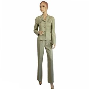 Isabella De Marco Women's Linen Blend Pant Suit Set Size 2